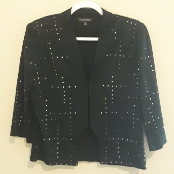 NWT Ming Wang Black Cardigan Sz S - Picture 2 of 10